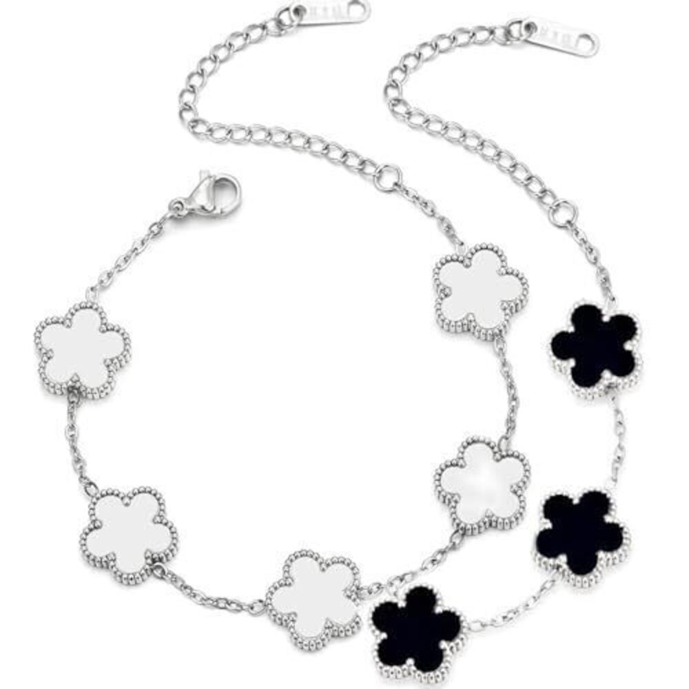 9995 18K Gold-Plated Four Leaf Clover Bracelet ,Adjustable lucky Bracelet